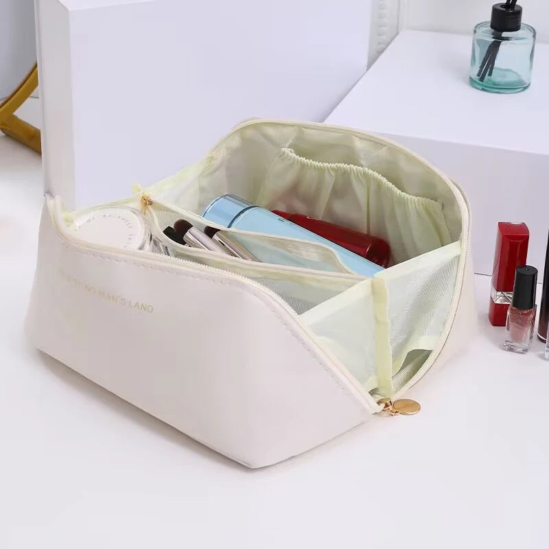 PU Leather Cosmetic Bag Large Capacity Travel Organizer - Smarsty