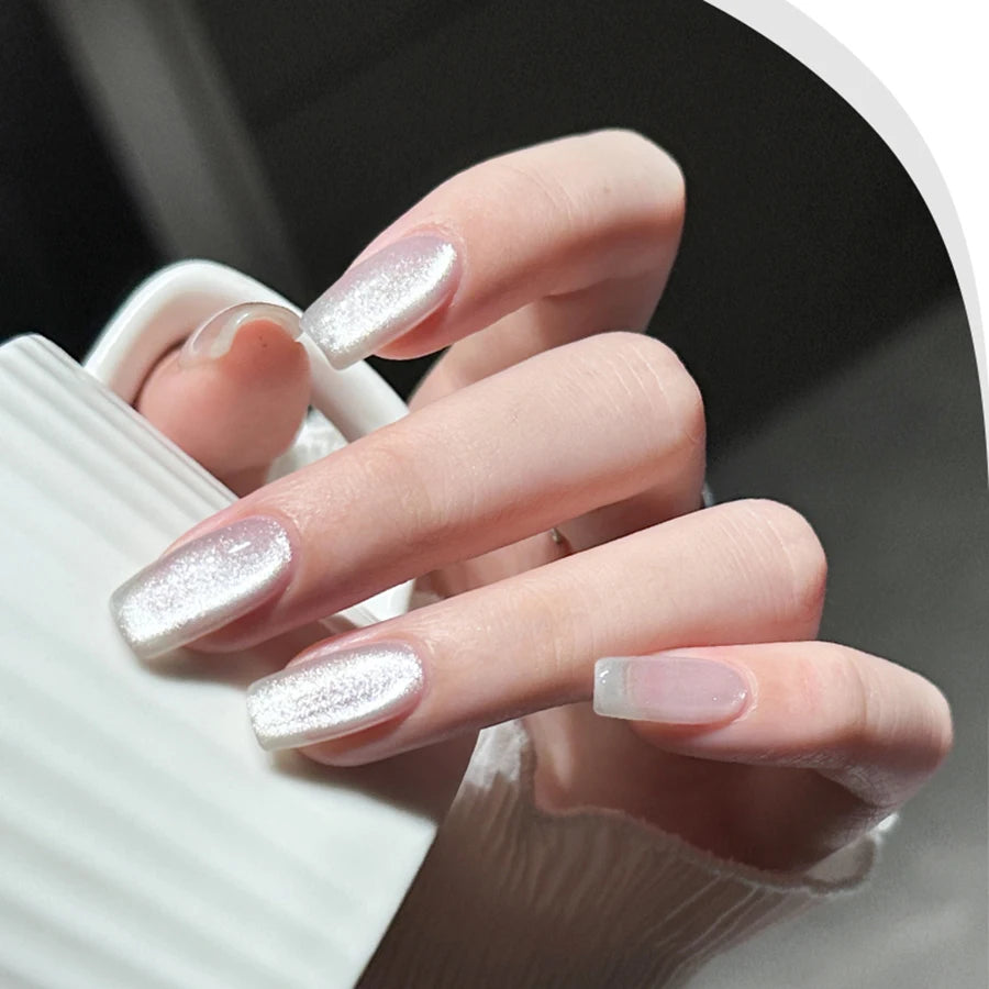 Holographic Cat Eye Gel Nail Polish With Galactic Effect - Smarsty