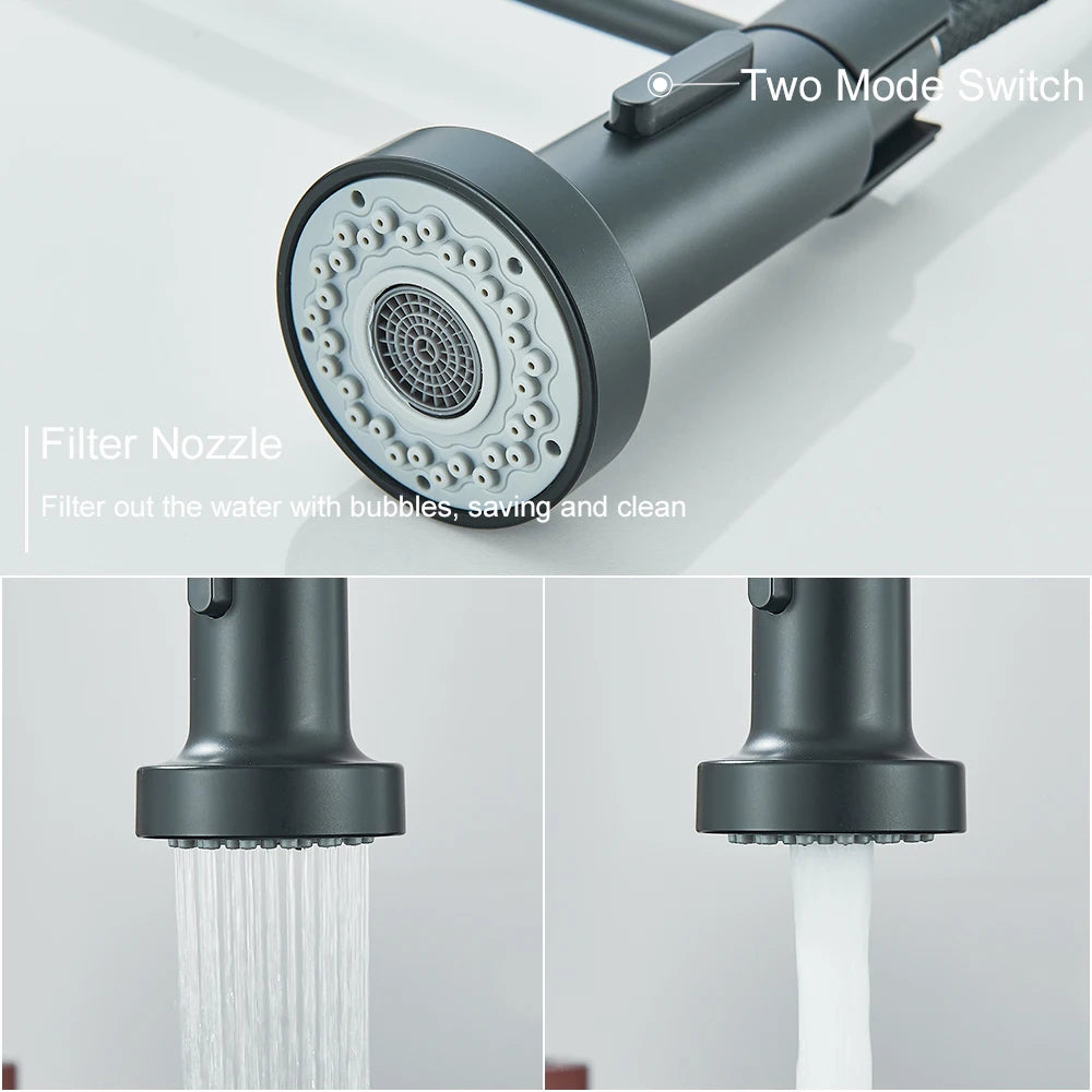 Matte Black Kitchen Faucet With Single Handle Design - Smarsty