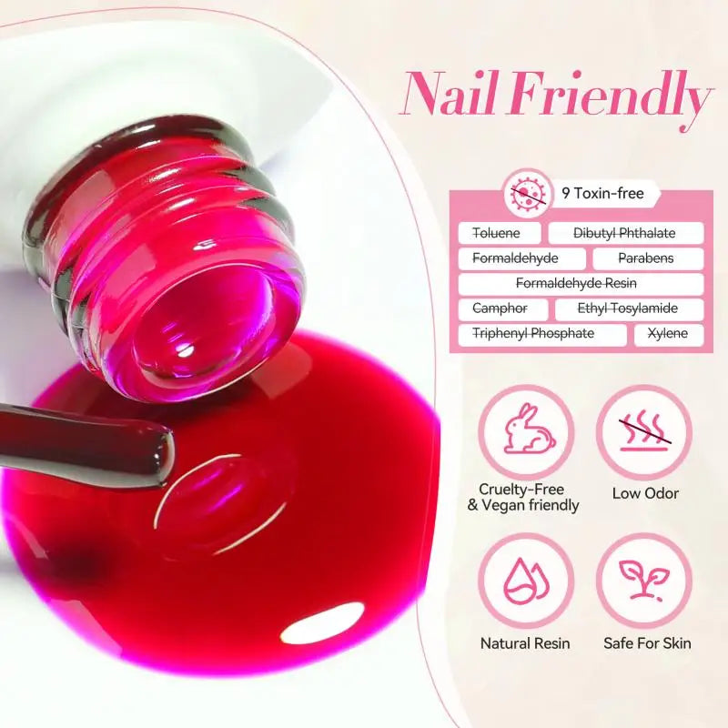 Born Pretty 6 Piece Gel Nail Polish Set Long Lasting Color - Smarsty