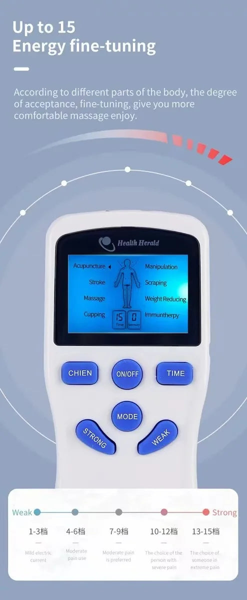 8 Modes EMS Dual Channel Muscle Massager for Fatigue Relief - Smarsty