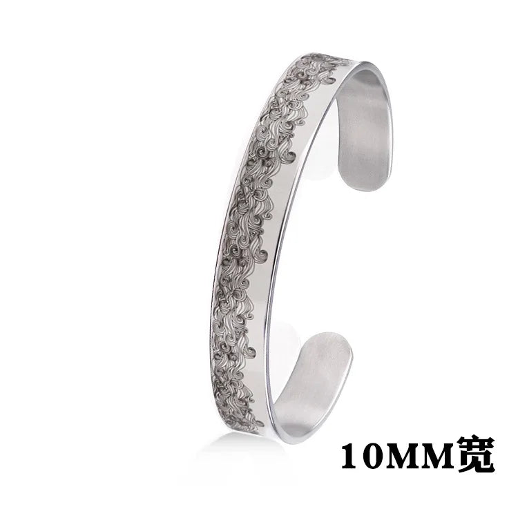 Adjustable Stainless Steel Men Bracelet Glossy Finish - Smarsty