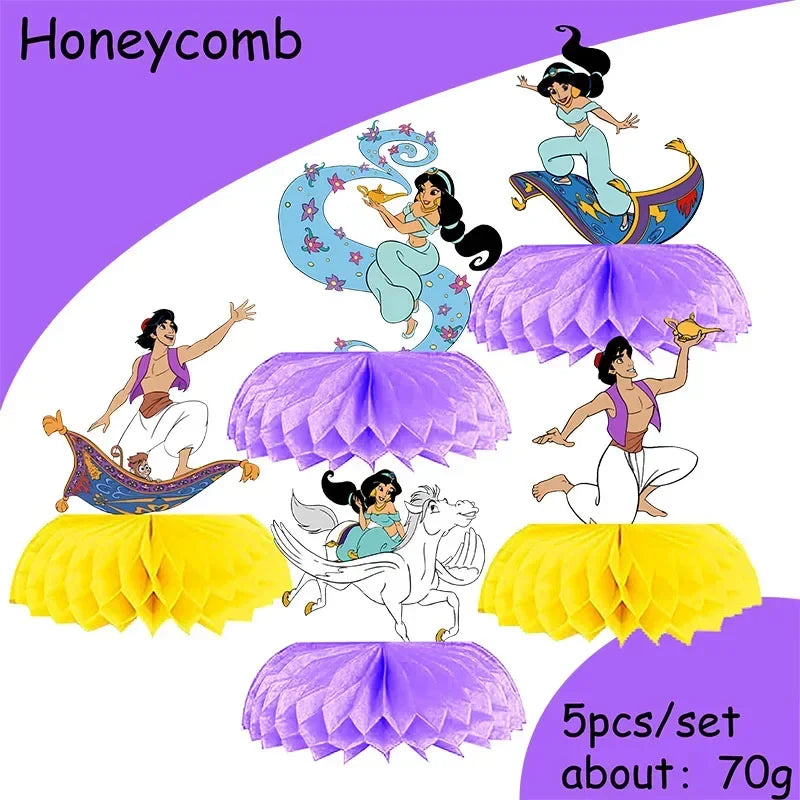 Jasmine Princess Aladdin Birthday Party Tableware Set - Smarsty
