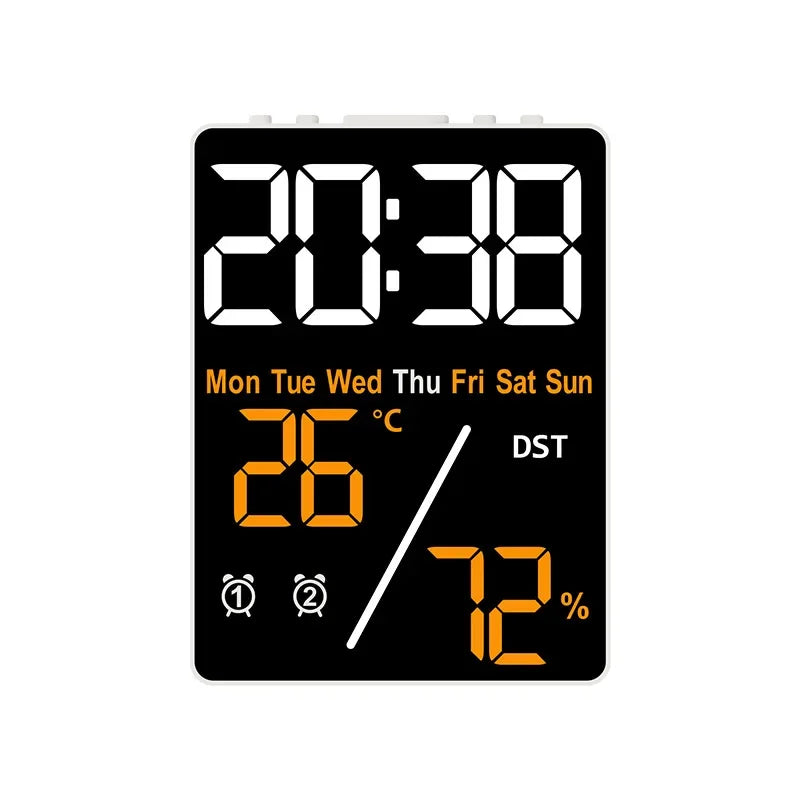 Multifunctional Digital Alarm Clock with Humidity Display - Smarsty
