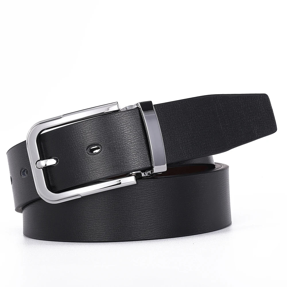 Men's Leather Cowskin Belt High Quality Fashion Waist Strap - Smarsty