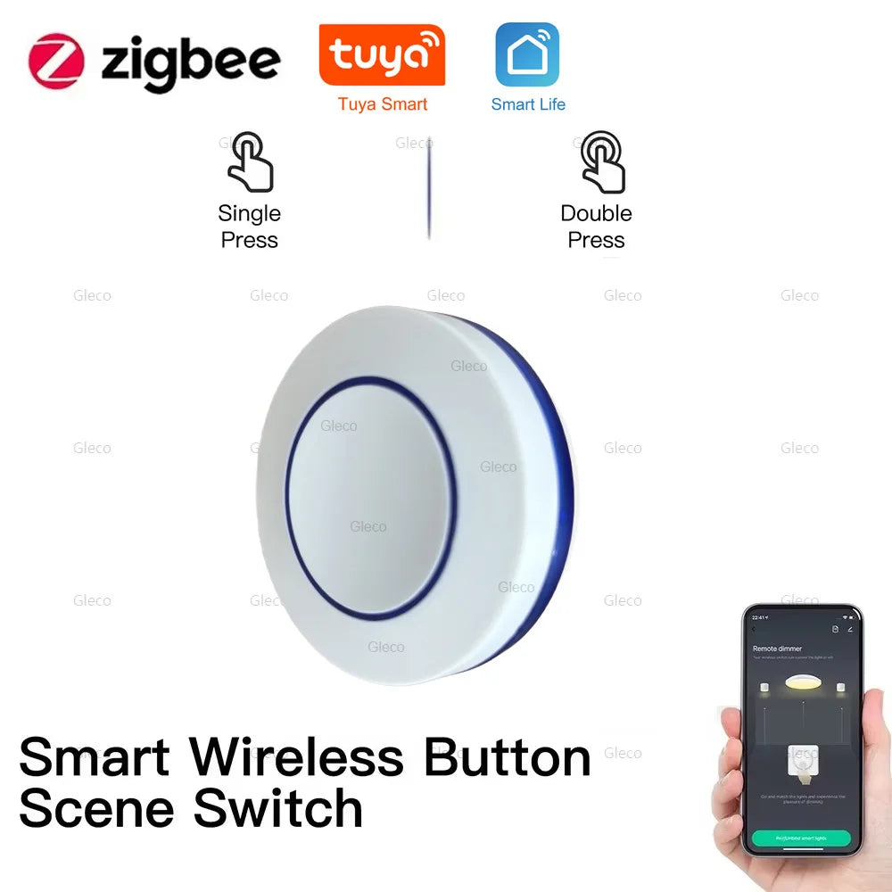 Tuya Zigbee Wireless Scene Switch Remote Controller - Smarsty