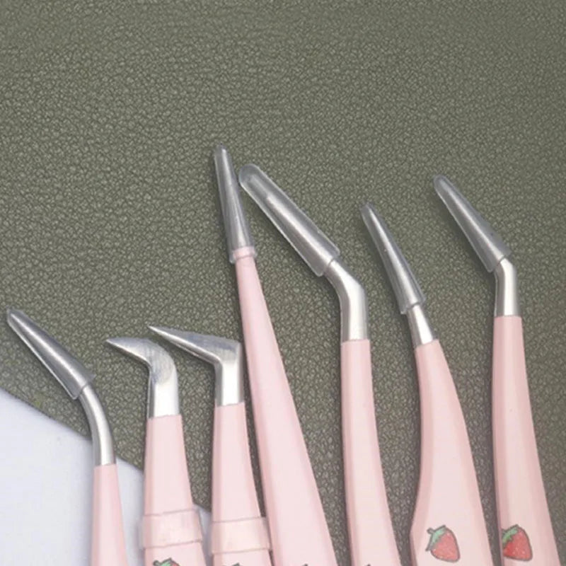 Stainless Steel Eyelash Tweezers for Easy 3D Lash Application - Smarsty