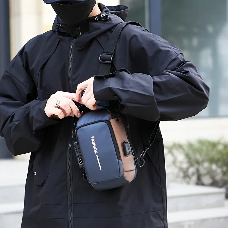Durable Oxford Sling Bag With Crossbody Phone Pocket - Smarsty