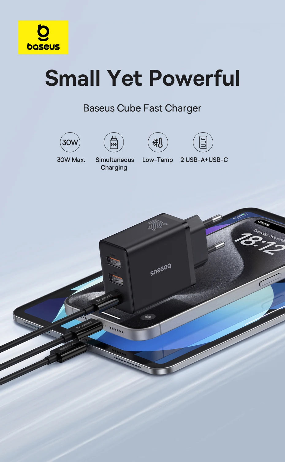30W USB Type C PD Fast Charger For iPhone Androids - Smarsty
