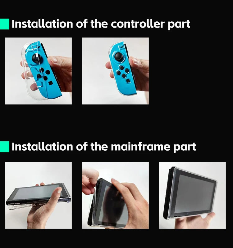 Clear TPU Protective Case for Nintendo Switch OLED - Smarsty
