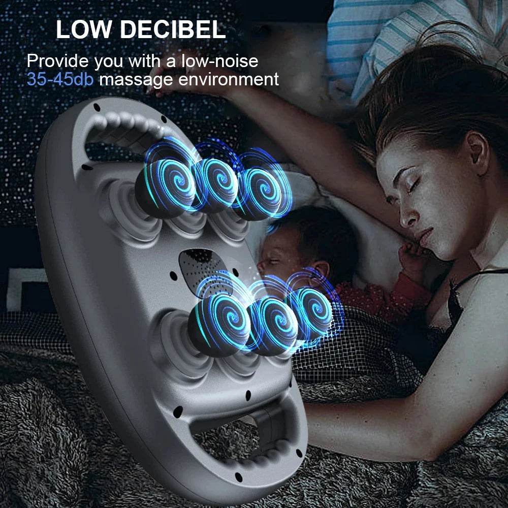 High Frequency Fascia Gun Muscle Massager with Six Heads - Smarsty