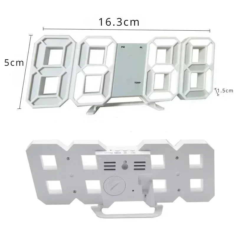 Digital Wall Clock with Alarm for Modern Home Decor - Smarsty