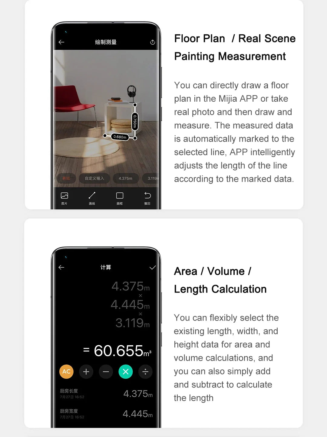 Xiaomi Mijia Smart Laser Rangefinder with LCD Display - Smarsty