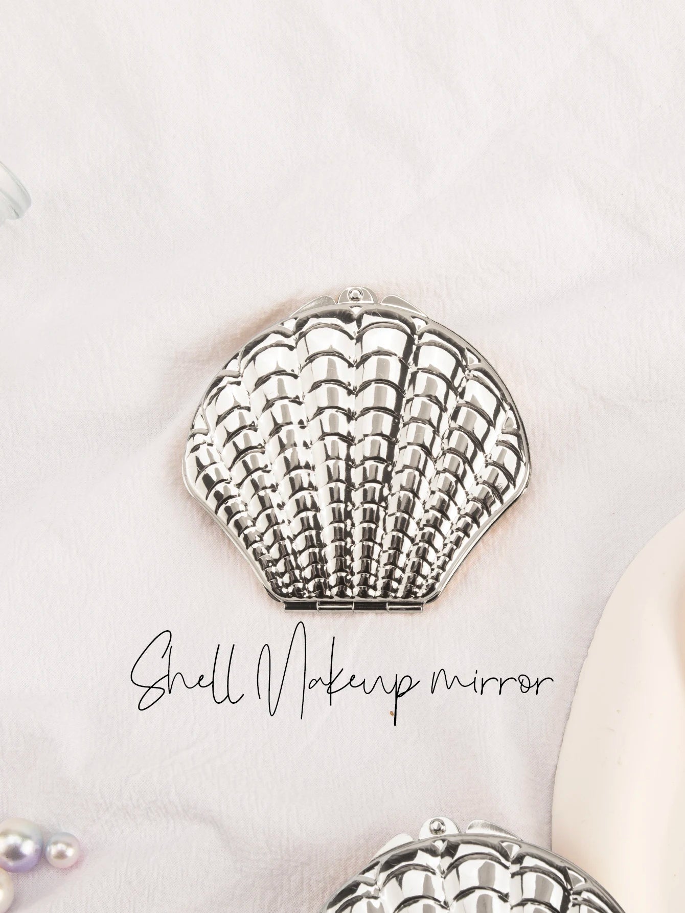 Golden Shell Double Sided Makeup Mirror Elegant Design - Smarsty