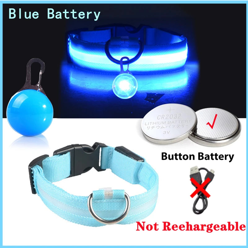 USB Charging Bright LED Dog Collar for Night Safety - Smarsty