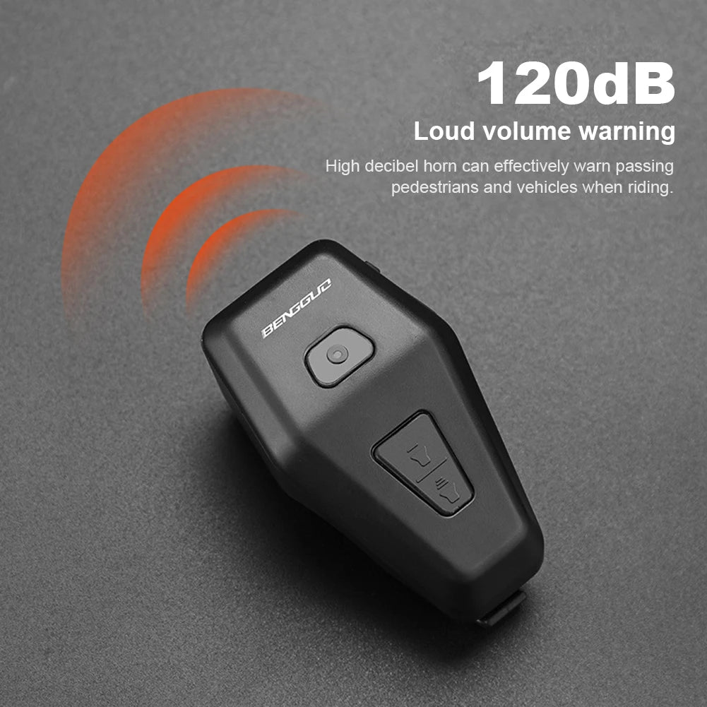 Motorcycle Electric Horn USB Rechargeable Bike Warning Safety Bell Waterproof Electronic Bicycle Horn for Mountain Road Bike