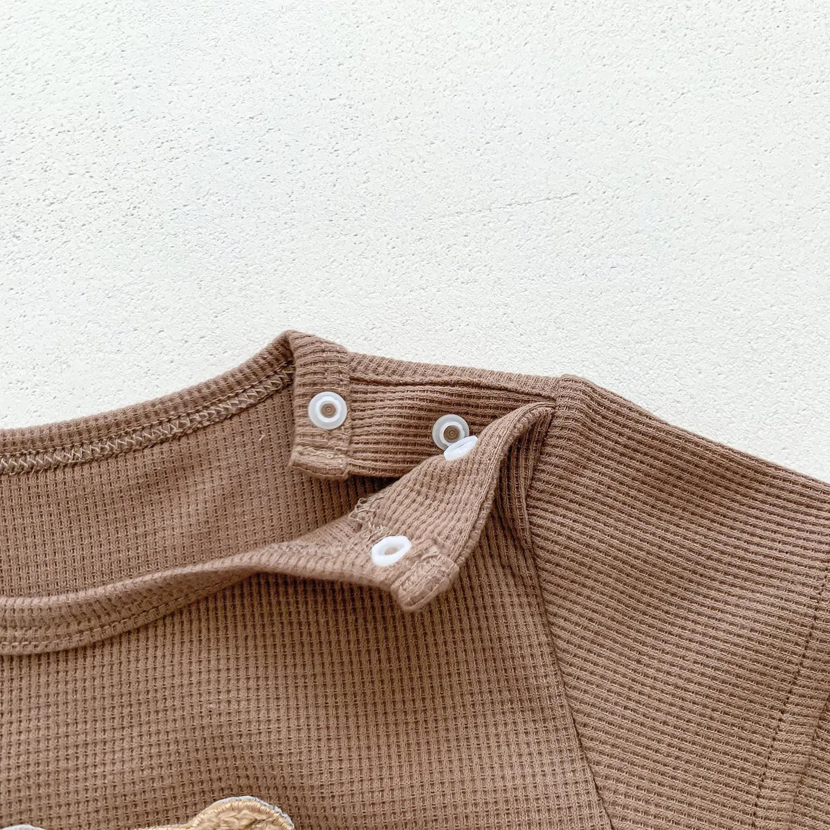 New In Summer Kids Baby Girls Boys Short Sleeve Waffle Patch Bear Infant Newborn Jumpsuits Cotton Romper Gift Hat with Ear by Smarsty