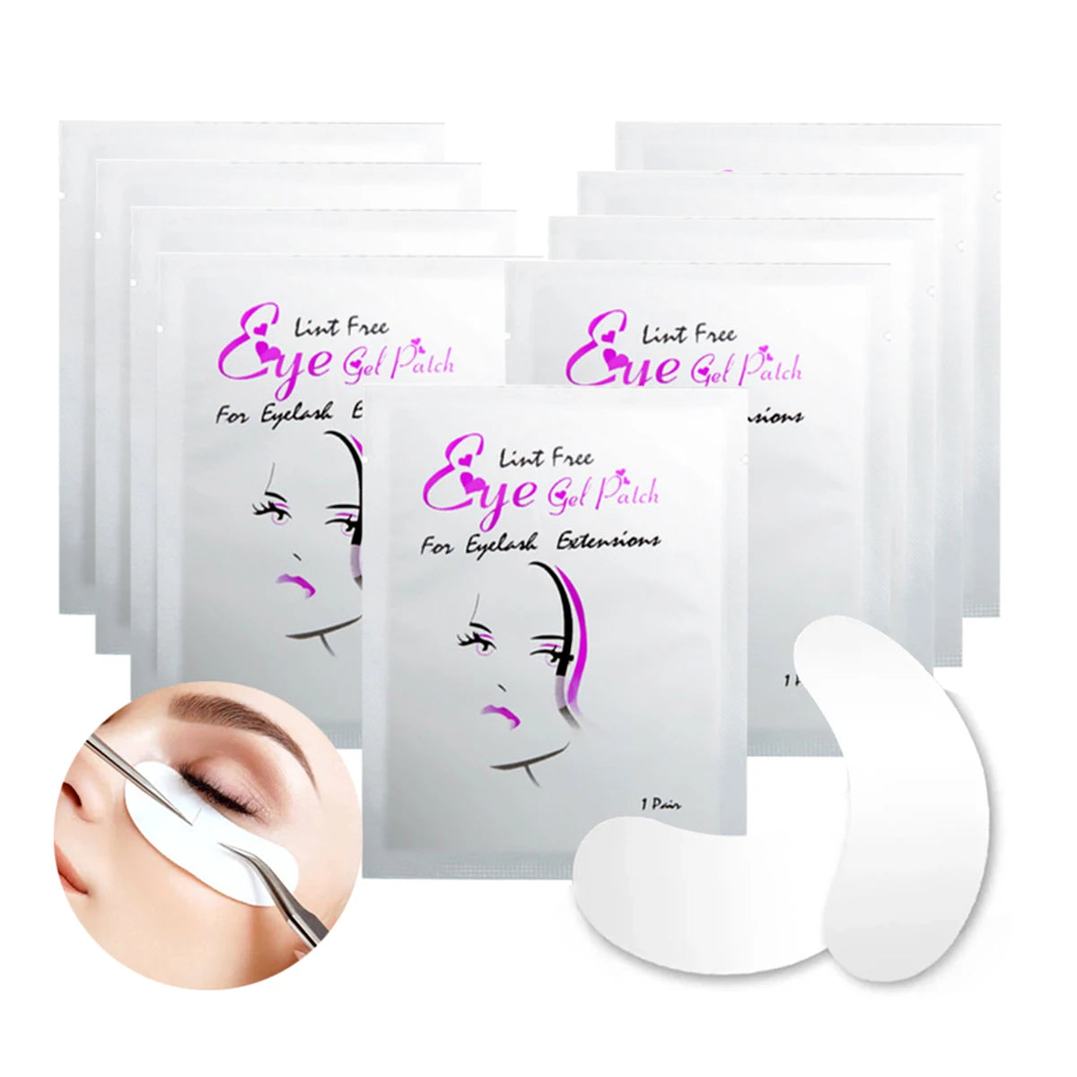 Hydrogel Eye Patches for Eyelash Extensions 50 Pairs - Smarsty