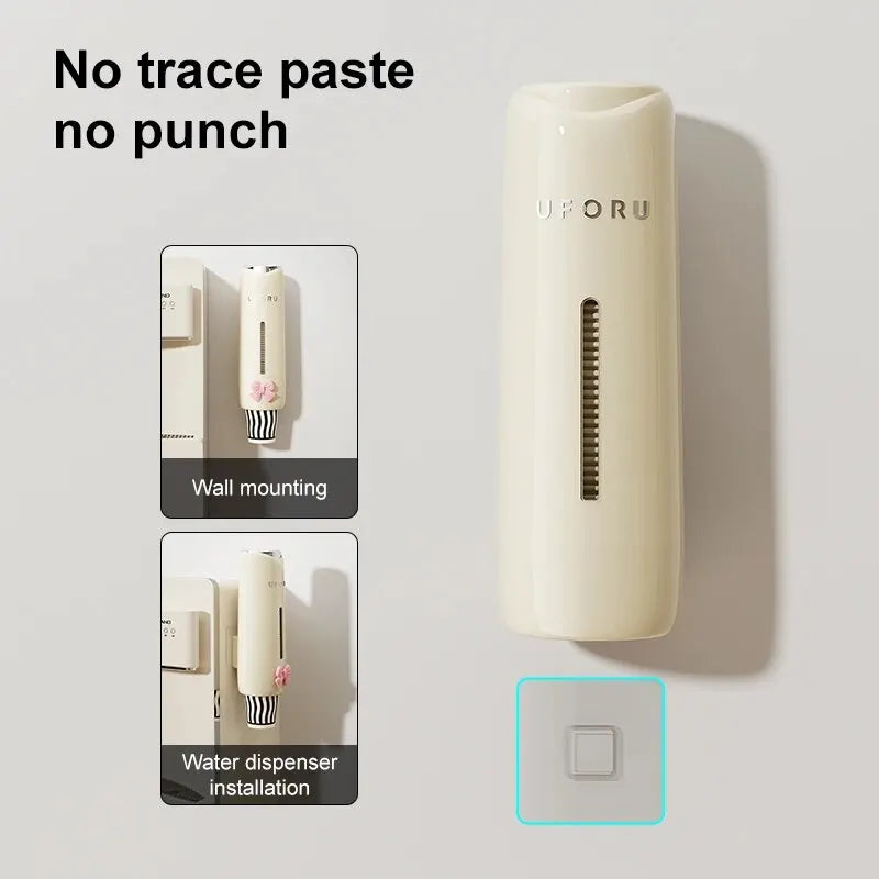 Home Perforation-Free Water Dispenser Cup Extractor,Living Room Kitchen Wall-mounted Bracket