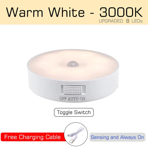 USB Rechargeable Motion Sensor LED Night Light - Smarsty