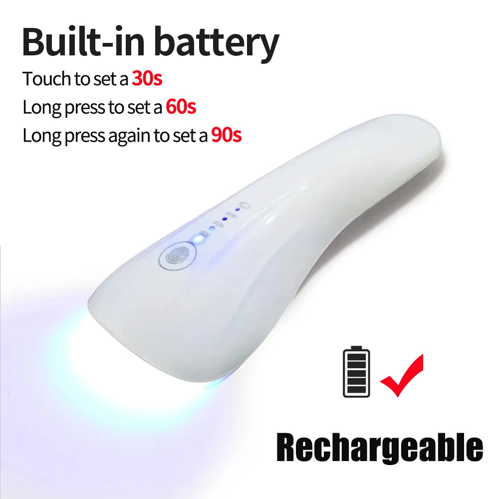Handheld UV LED Nail Dryer Mini Rechargeable Lamp - Smarsty