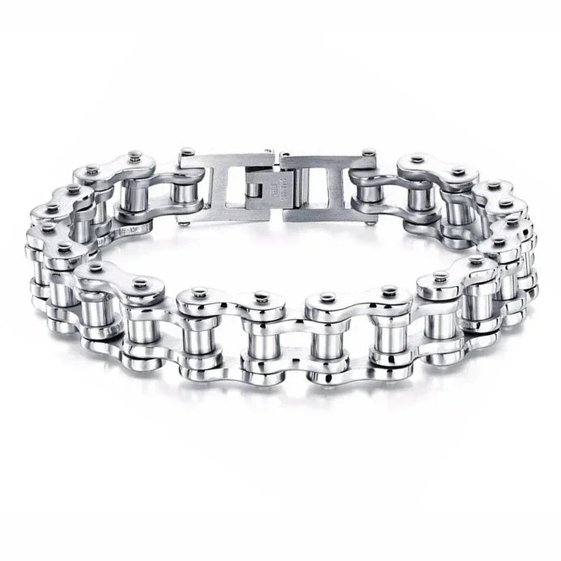 Stainless Steel Biker Chain Bracelet for Men Durable Fashion Jewelry - Smarsty