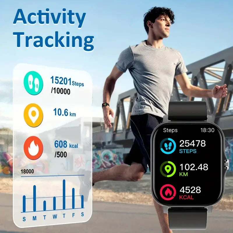 Smart Watch with Blood Pressure Monitor and Bluetooth Connectivity - Smarsty