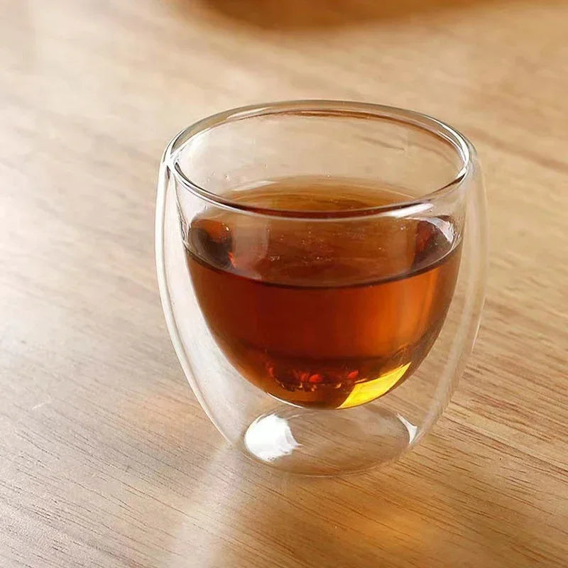 Double Wall Insulated Glass Cups for Hot Drinks - Smarsty