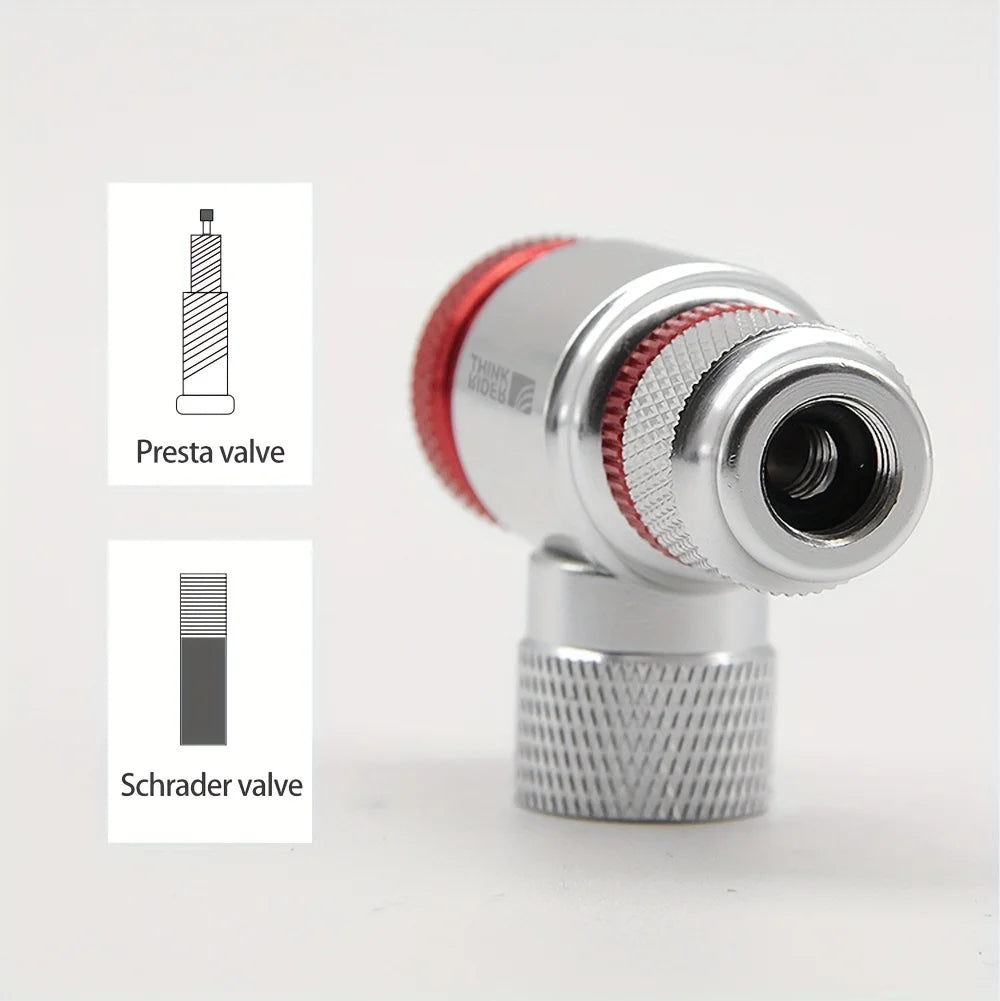 ThinkRider CO2 Pump For Bicycle Schrader Presta Adapter Bike Pump Inflator Aluminum Tire Tube Mini size MTB Bicycle Pumps CO2 Ca