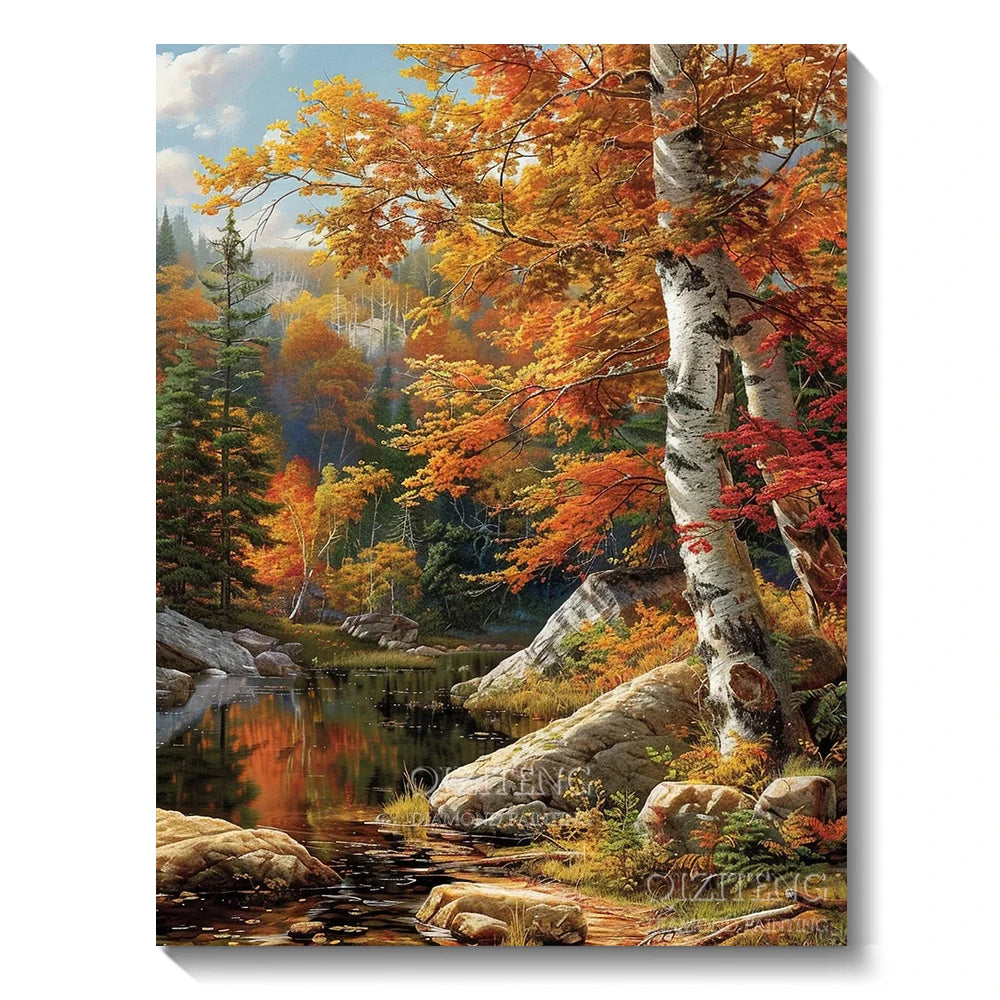 5D Diamond Art Aurora Landscape DIY Wall Decor - Smarsty