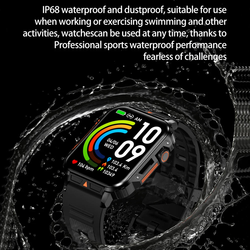 2024 Outdoor Military Smart Watch with IP68 Waterproof - Smarsty