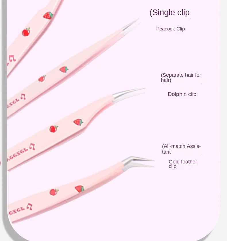 Stainless Steel Eyelash Tweezers for Easy 3D Lash Application - Smarsty
