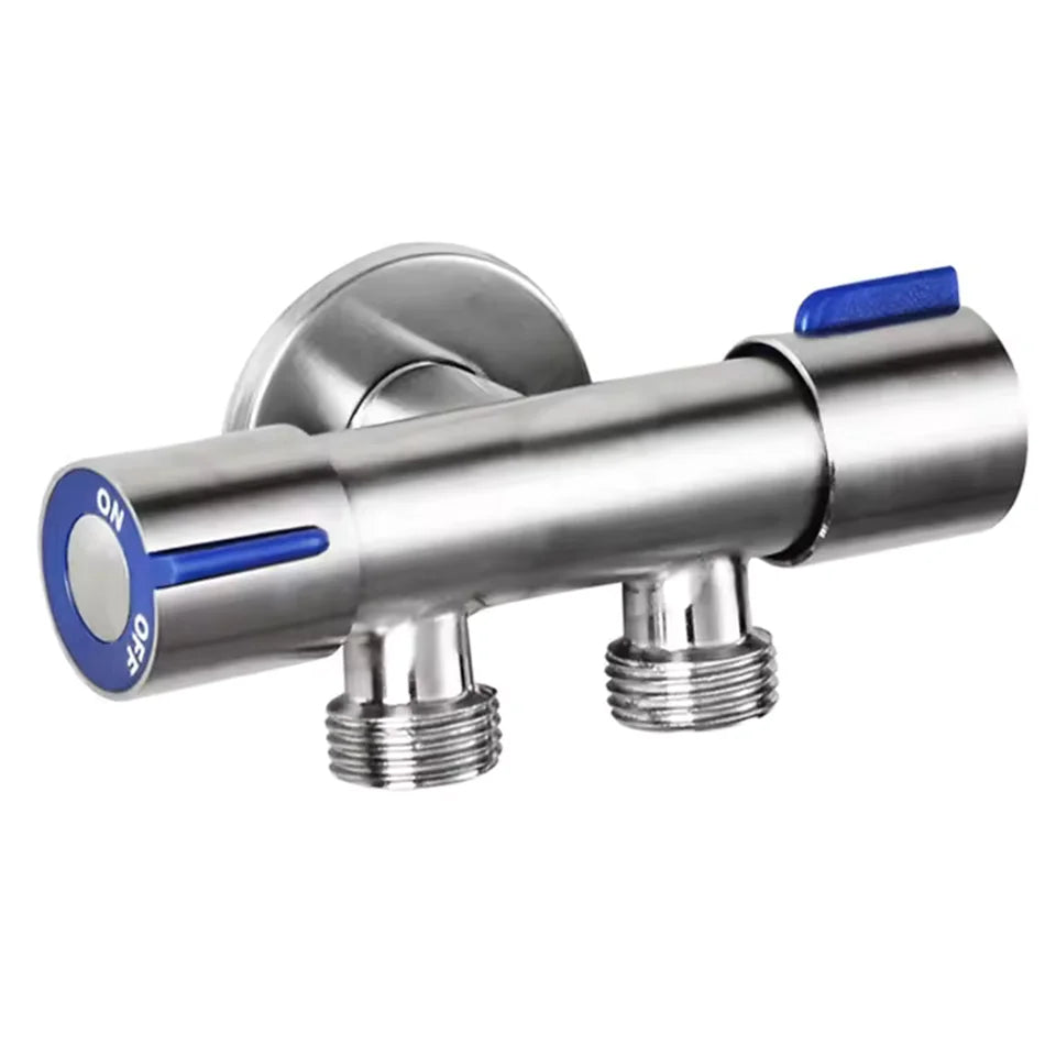 Stainless Steel Bathroom Toilet Angle Valve with Double Outlet - Smarsty