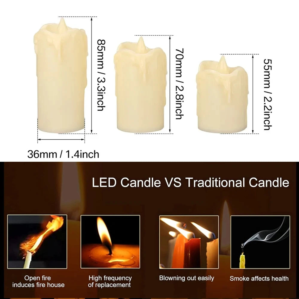 Flameless LED Votive Candles Set 100+Hour Lasting Electric Candles Battery Operated Tealight for Wedding Proposal Romantic Decor