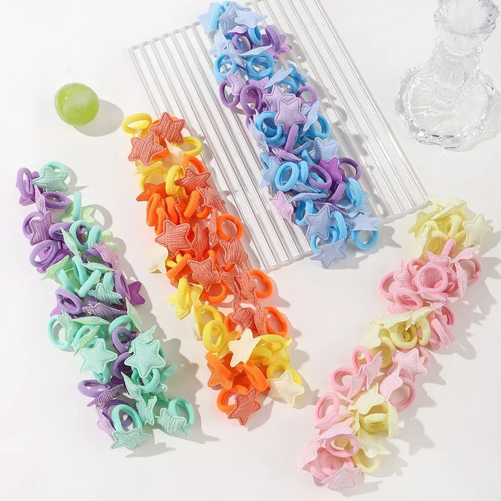 Cute Girls Hair Ties Soft No Harm Ponytail Holders 10Pack - Smarsty