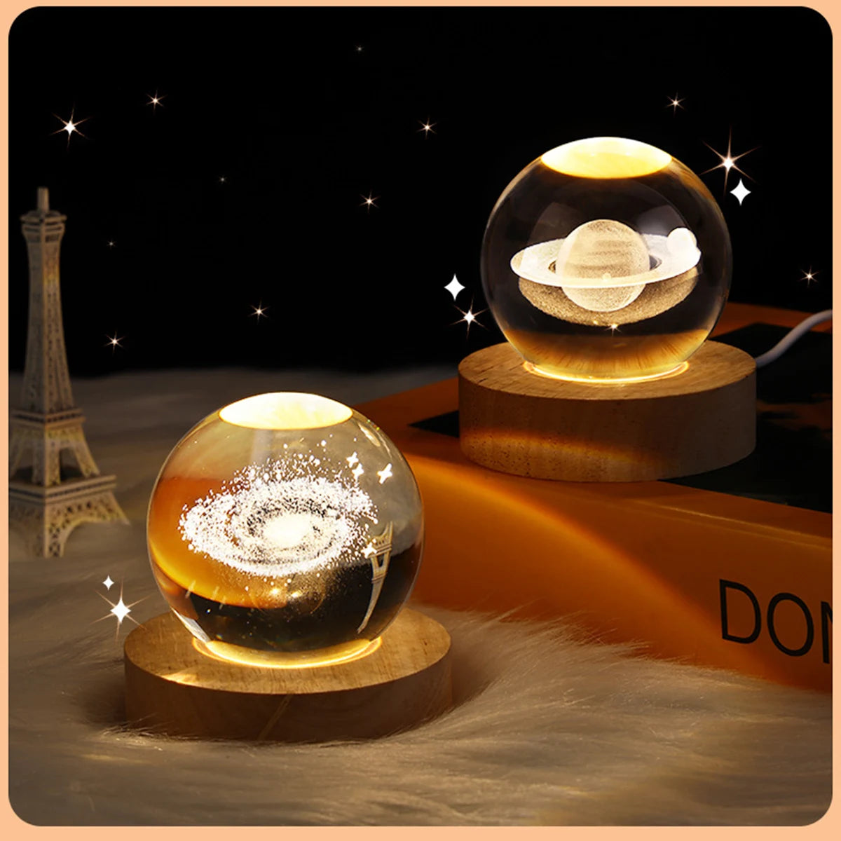 3D Crystal Galaxy Night Light for Home Decor - Smarsty