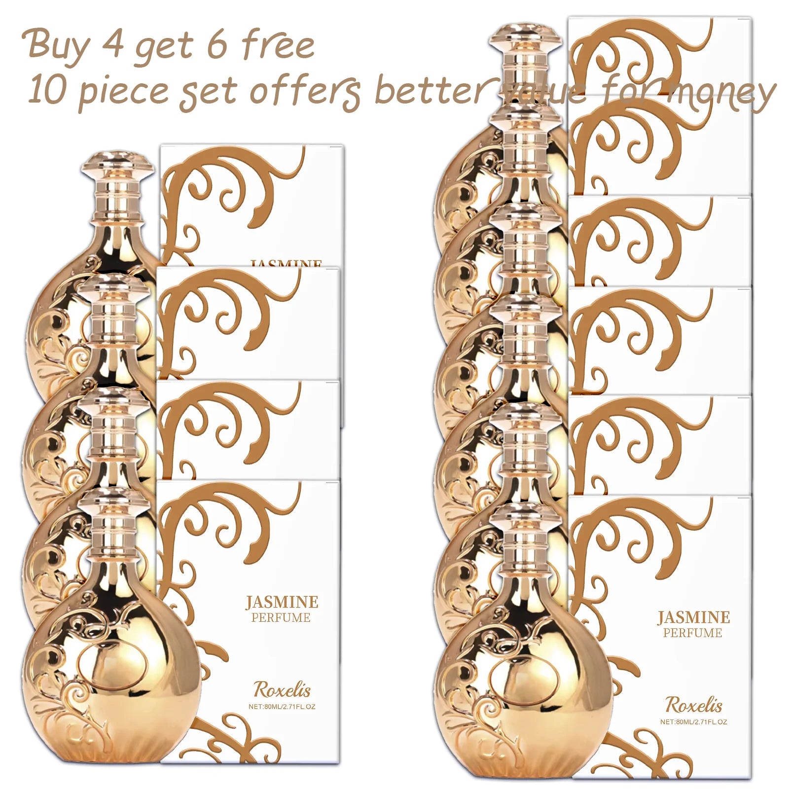 Jasmine Perfume - Fresh Jasmine as Main Note, Long-Lasting Fragrance to Enhance Elegant Temperament | Eau de Parfum for Women