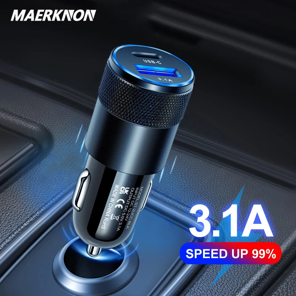 70W USB C PD Automotive Charger Quick Charge 3.0 Fast - Smarsty