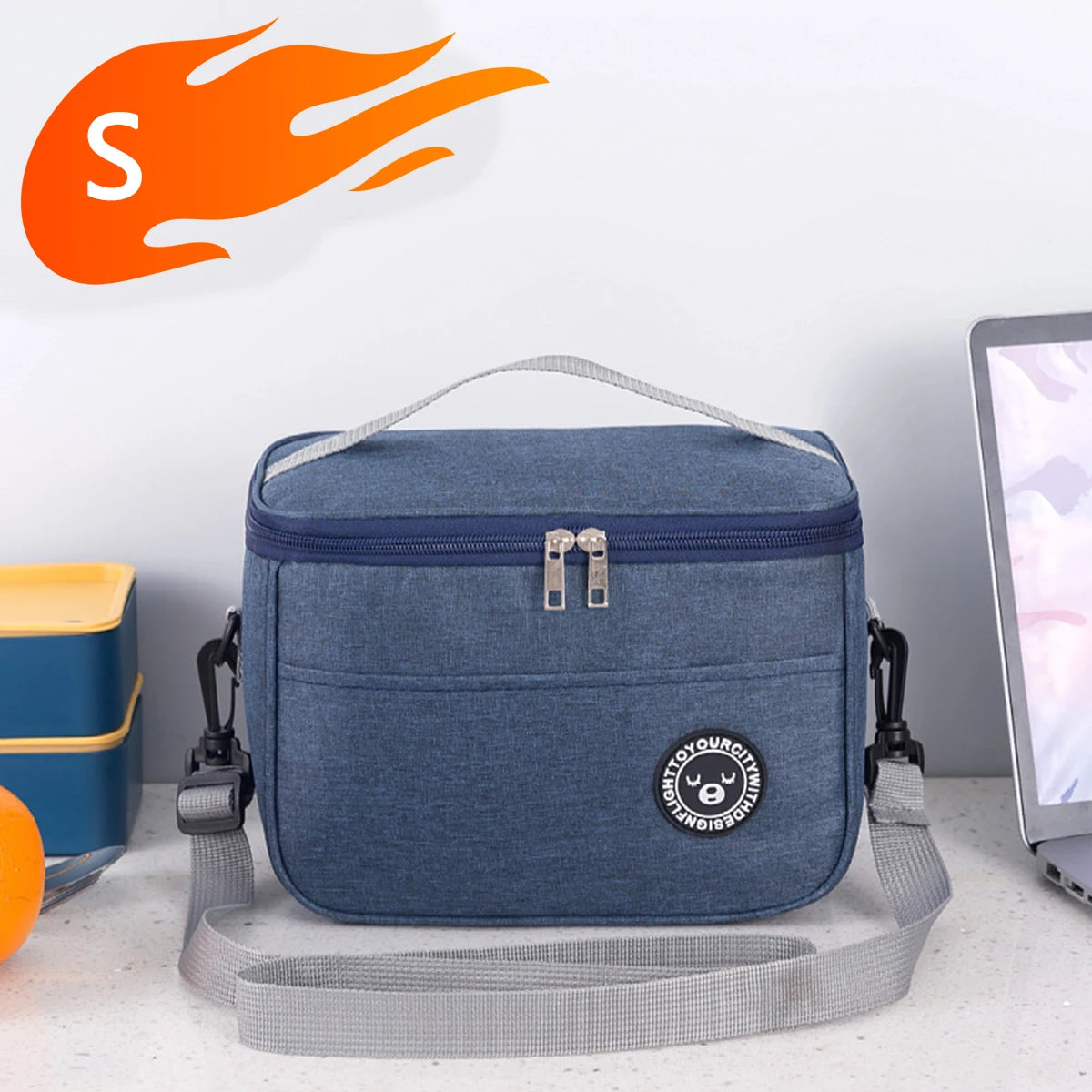 Insulated Lunch Bag With Shoulder Strap Waterproof Design - Smarsty