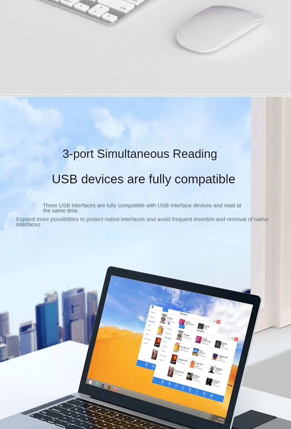 Type C USB Hub UltraSlim Three Port OTG USB 3.0