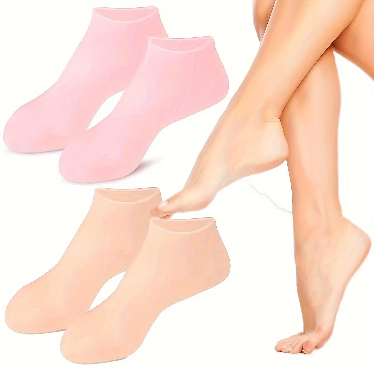 Moisturizing Silicone Gel Socks for Cracked Feet Care - Smarsty