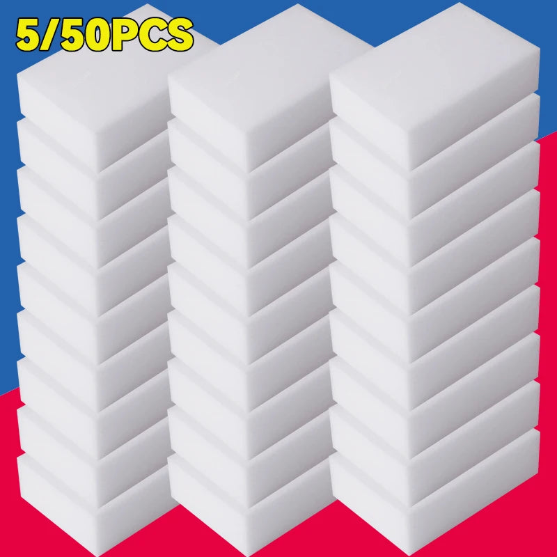 5/50PCS Melamine Sponge Magic Sponge Eraser Melamine Sponge Cleaner Cleaning Sponges for Kitchen Bathroom Cleaning Tools - Smarsty