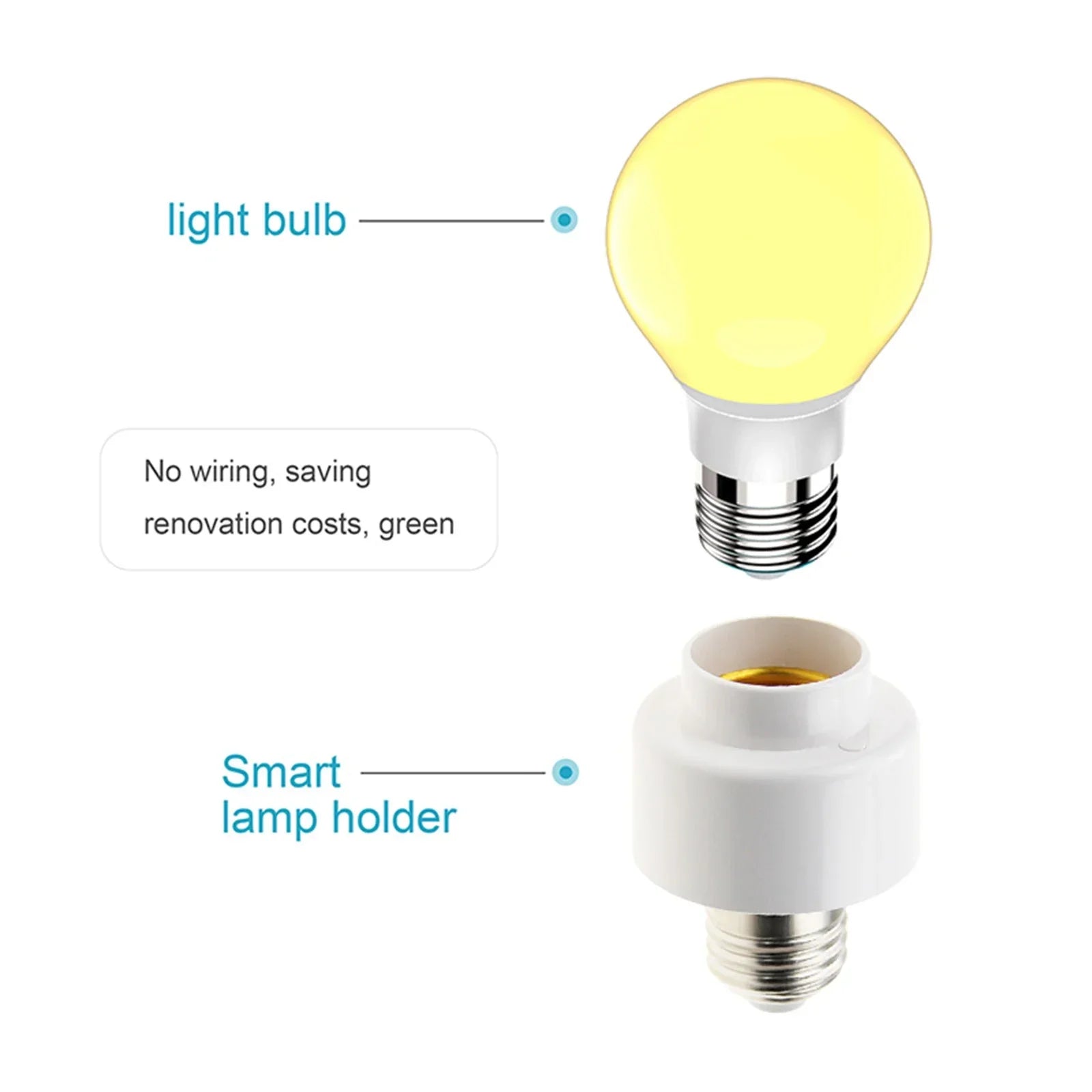 Smart E27 Socket Adapter for Voice Control Lighting - Smarsty