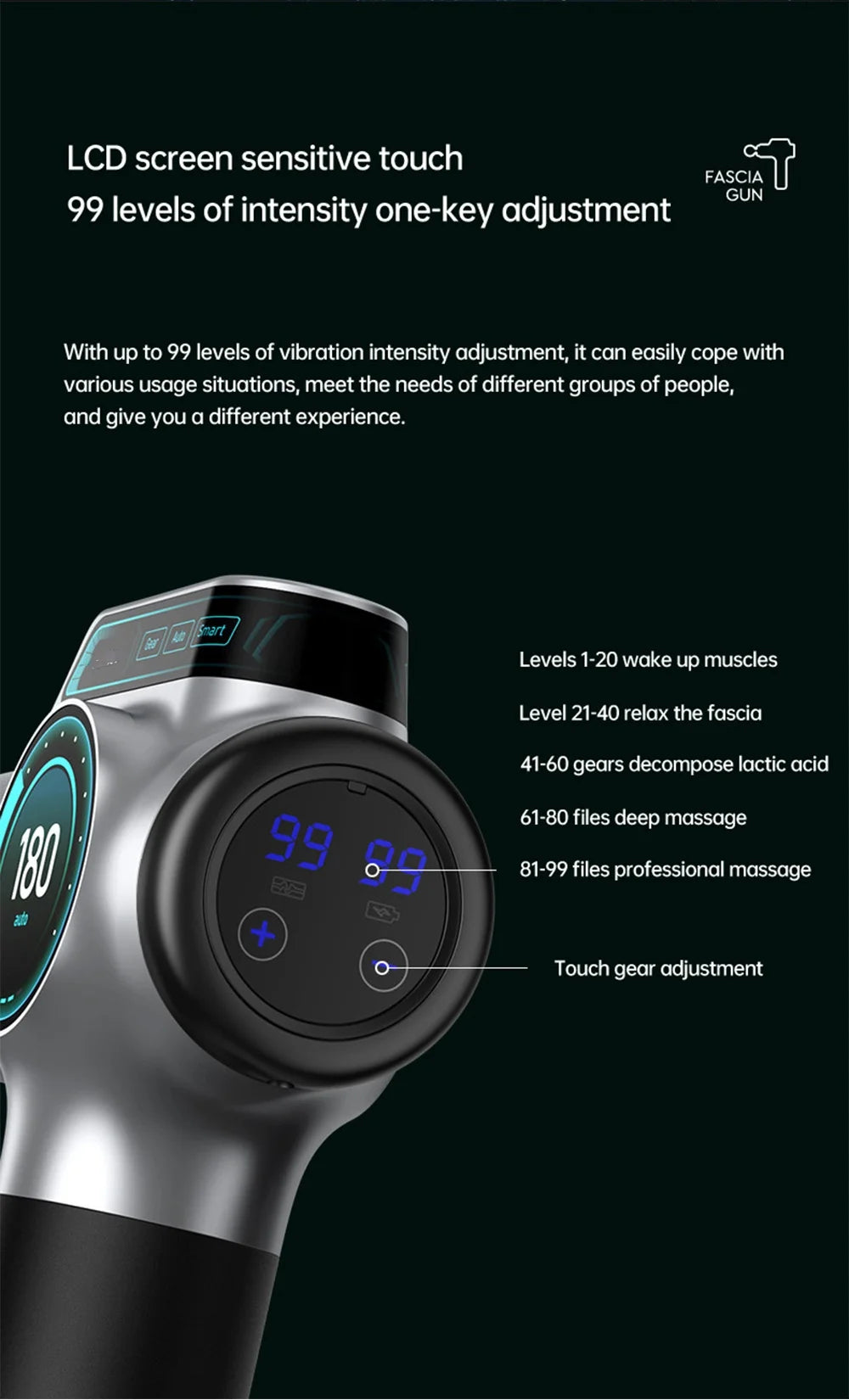 99 Speed Muscle Massage Gun for Neck and Back Relief - Smarsty