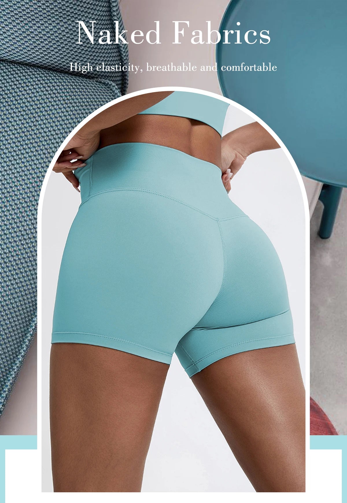 Hearuisavy Running Sports Shorts Women Buttock Lift Gym Leggings Women Cycling Slim Fit Workout Shorts High Waist Yoga Shorts - Smarsty
