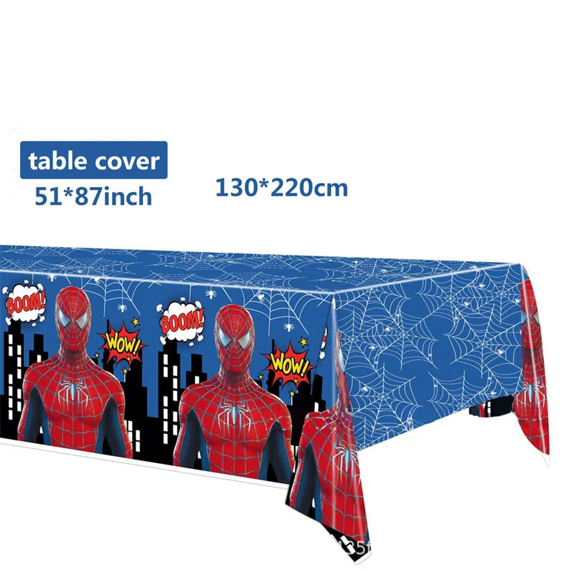 Spiderman Birthday Tablecloth for Kids Party Supplies - Smarsty