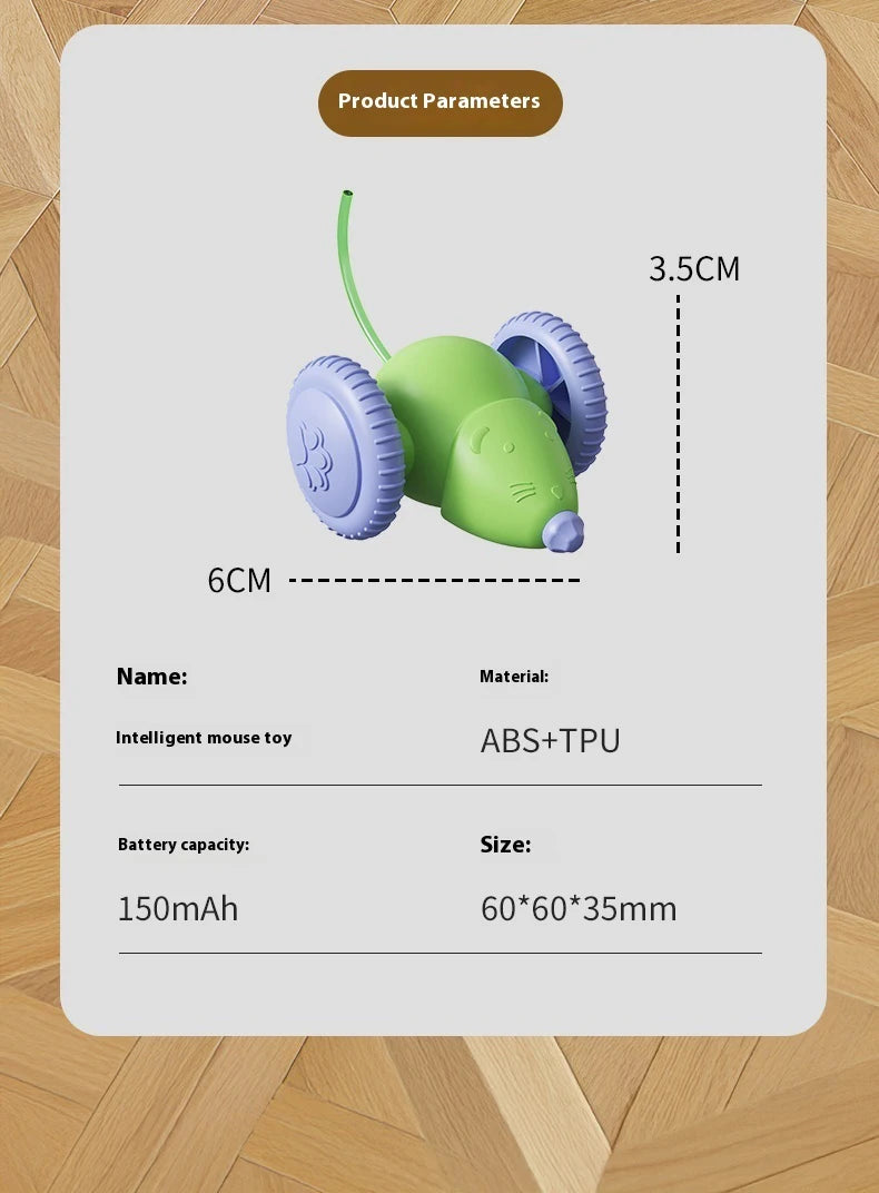 Interactive Electric Mouse Toy for Cats with Obstacle Avoidance - Smarsty