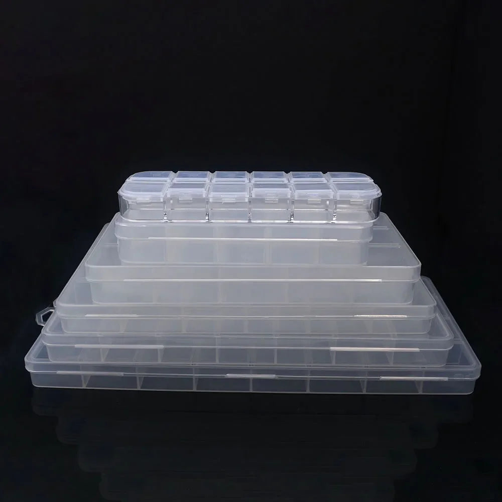 Plastic Storage Box Organizer with Dividers for Jewelry Crafts - Smarsty