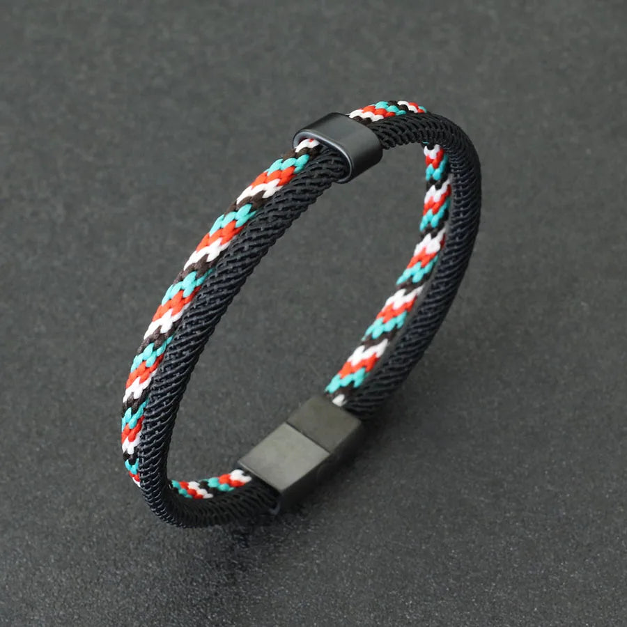 Stylish Paracord Bracelet for Men with Stainless Steel Buckle - Smarsty