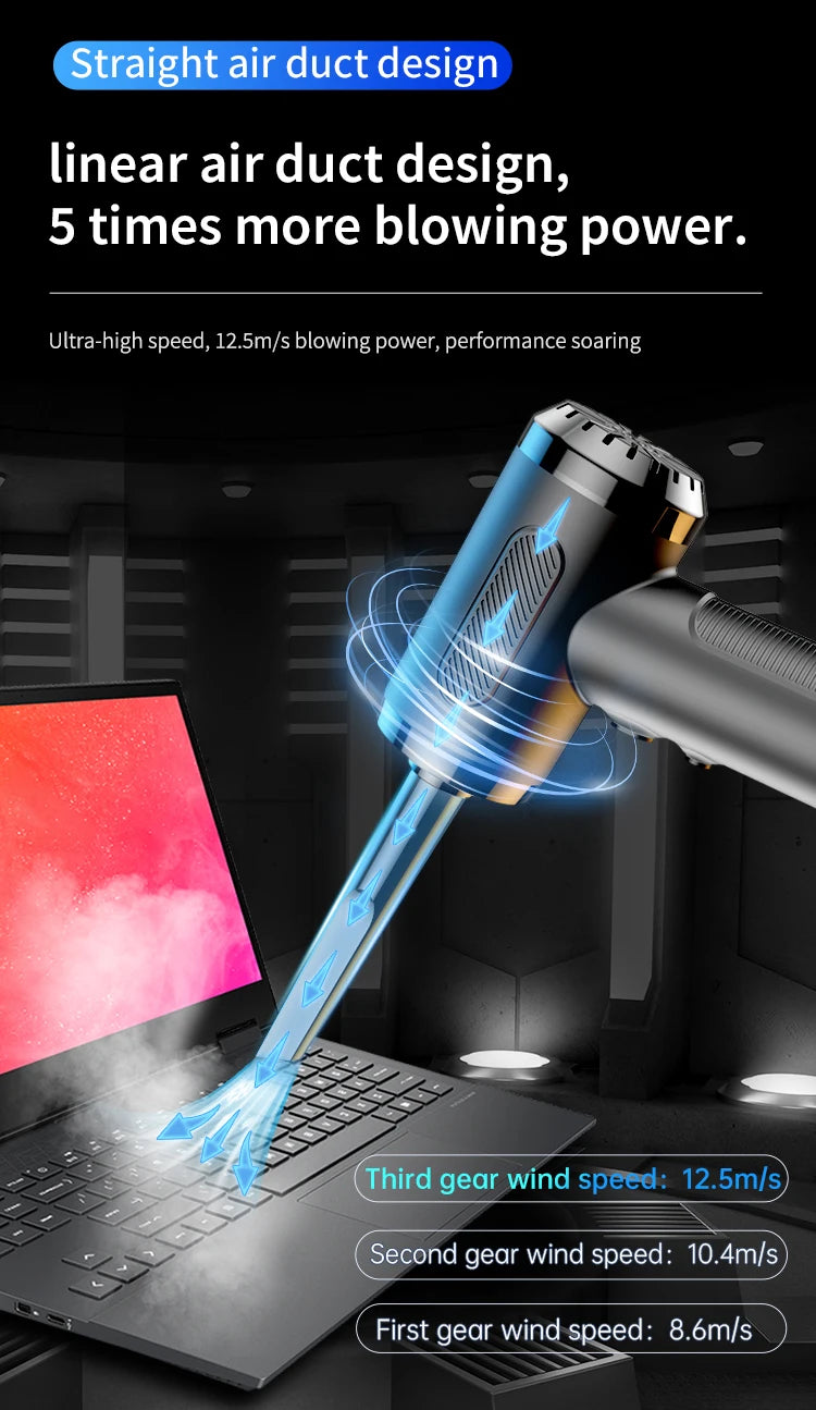 Rechargeable Portable Air Duster 50000RPM for Keyboard